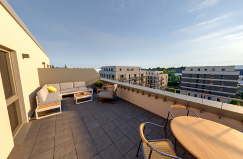 Terrasse - Etagenwohnung mit 68,00 m&sup2; in Berlin zur Miete