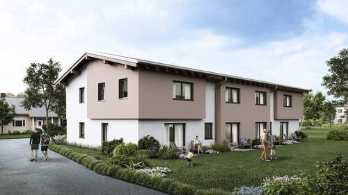 Visualisierte Außenansicht - 4 Zimmer Reihenmittelhaus zum Kaufen in Memmingen