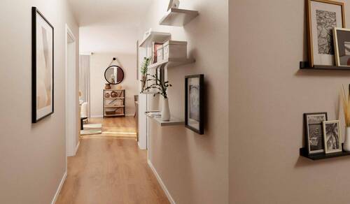 Flur mit Blick auf das Wohnzimmer - 