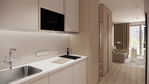 Küche - Etagenwohnung mit 33,00 m&sup2; in Berlin zur Miete