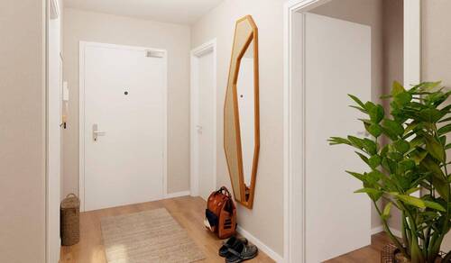 Flur mit Blick auf die Einganstür - 3 Zimmer Etagenwohnung in Berlin