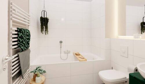 Badezimmer mit Badewanne - 