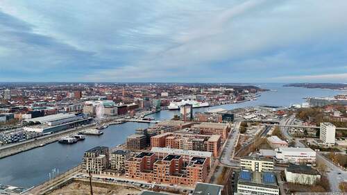 Luftbild Pier8 Winter - Etagenwohnung mit 85,80 m² in Kiel zum Kaufen