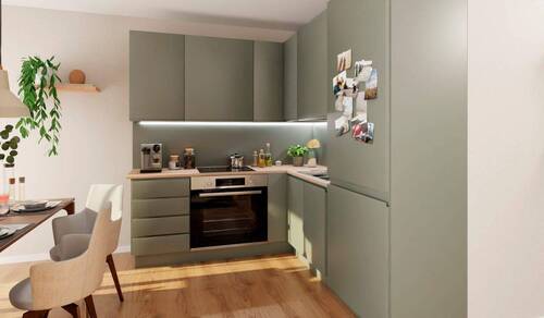 Küche mit Essecke - 2 Zimmer Etagenwohnung zum Kaufen in Berlin
