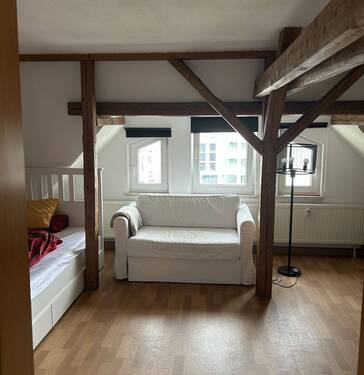 Ansicht Wohn-und Schlafraum - Appartement in Zentrumsnähe - 393,00&nbsp;EUR Kaltmiete, ca.&nbsp; 34,00&nbsp;m&sup2;&nbsp;Wohnfl&auml;che