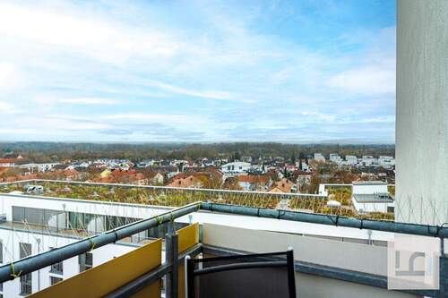 Aussicht Richtung Alpen - *Provisionsfrei* TOP renovierte 3 ZKB, ca. 72 qm, 2 Balkone, EBK, 10.OG mit toller Aussicht, IN-Nord