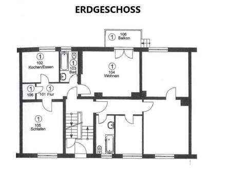 Skizze zur Raumaufteilung - 