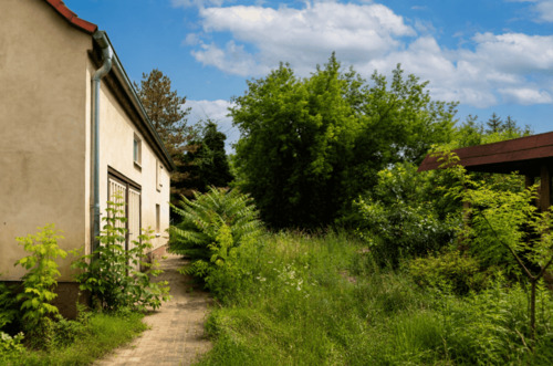 Garten - Doppelhaushälfte mit 140,00 m&sup2; in Schkopau zum Kaufen