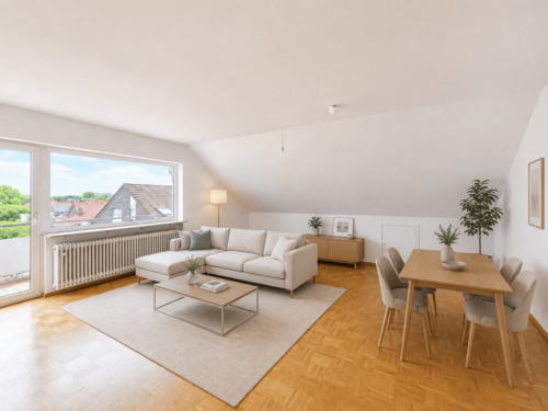 Wohnzimmer - mögliche Möblierung - Großzügige 2,5-DG-Wohnung mit Balkon und Stellplatz in Filderstadt-Sielmingen