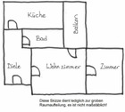 Skizze zur Raumaufteilung - 