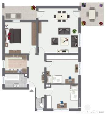 Erdgeschoss-immoGrafik-Exposeplan-36192013401-K1-DINA4 - 