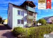 Außenansicht mit Gartenanteil - 4 Zimmer Erdgeschoss-Wohnung mit Stellplatz in Gerbrunn