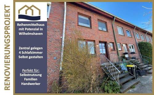 Titelbild - Raum für Ihre Idee: Reihenmittelhaus mit Potenzial in zentraler Lage von Wilhelmshaven