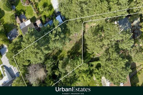 Aufsicht mit Zufahrt - Sonniges Südgrundstück mit Privatzufahrt - bauträgerfrei