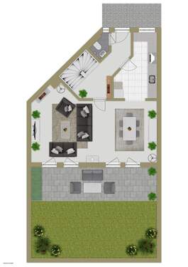 Erdgeschoss & Außenansicht - 