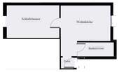 Grundriss 1-Zi. Appartment - 