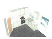 WE 01_EG links - Einbauküche - Schematische Darstellung - 2 Zimmer Etagenwohnung zur Miete in Dollern