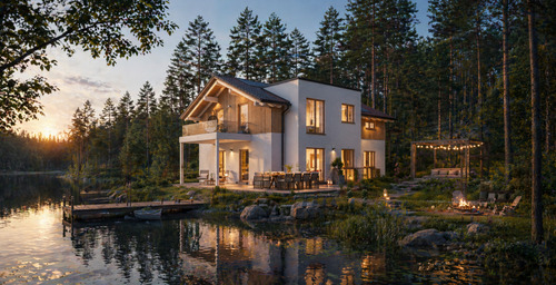 MFH am Abend - Mehrgenerationenhaus inklusive Grundstück in Bochum