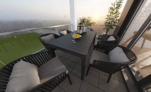  Visualisierung Loggia - Licht. Raum. Lebensqualität - 4-Zimmer-Wohnung mit großzügiger Loggia