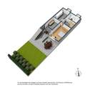 3D-Grundriss, Gartengeschoss - 