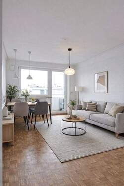 KI-Visualisierung Wohnzimmer - RESERVIERT Frisch renoviert - bezugsfrei - Balkon&Garage - nahe Giesing Bahnhof