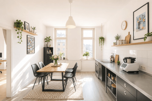 Küchenbereich - 2 Zimmer Etagenwohnung zum Kaufen in Düsseldorf