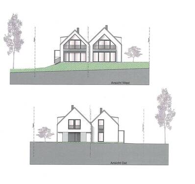 Ansicht Ost-West - 5 Zimmer Doppelhaushälfte zum Kaufen in Moos