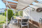 Sonnige Terrasse mit direktem Zugang zum Garten - 4 Zimmer Reihenendhaus in Marbach am Neckar / Hörnle