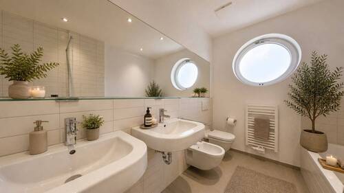 Badezimmer dekoriert - 