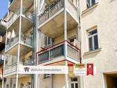 Blick auf den Ost-Balkon - Denkmalschutzobjekt 