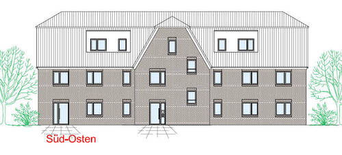 Ansicht Süd-Osten - Gewerbefläche Neubau in Wardenburg