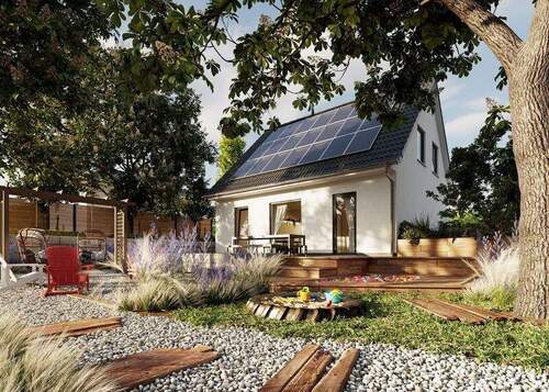 1 - Flair-110-Gartensicht.jpg - 5 Zimmer Einfamilienhaus zum Kaufen in Coppenbrügge