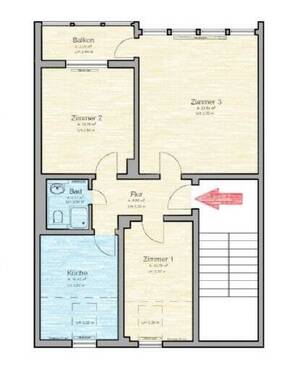 Bild 4 - Etagenwohnung mit 71,00 m&sup2; in Hildesheim zur Miete