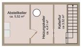 Grundriss Kellergeschoss - 8 Zimmer Reihenmittelhaus zum Kaufen in Sandersdorf-Brehna