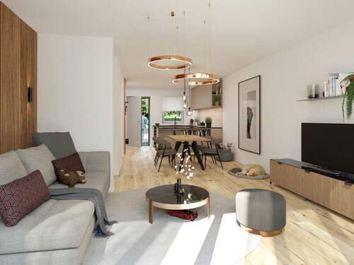 Wohnzimmer - Reihenmittelhaus mit 119,20 m&sup2; in Gauting zum Kaufen