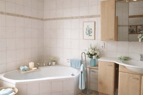 Badezimmer EG - virtually staged - 