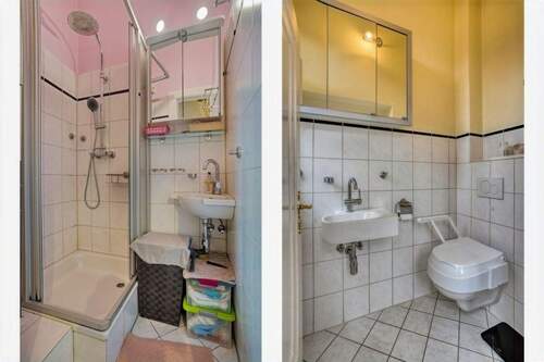 Bad und separates WC mit Fenster - 