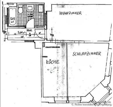 2 ZKB 56 qm 2 OG - 2 Zimmer Etagenwohnung zur Miete in Freiberg