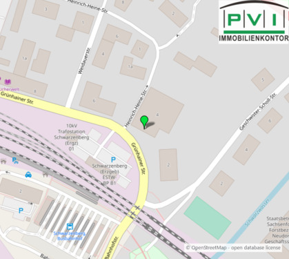 Umgebungskarte 1 - 3 Zimmer Etagenwohnung in Schwarzenberg/Erzgeb.