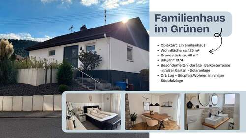 Einfamilienhaus in Lug - Freistehendes Einfamilienhaus mit Garten, Terrasse & Garage in Lug Südpfalz