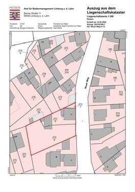 Lageplan - Grundstück zum Kaufen in Frankfurt am Main