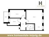 Grundriss - 3 Zimmer Etagenwohnung zum Kaufen in Leipzig