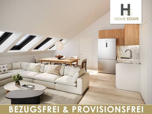 Wohnküche Muster Beispiel - Bezugsfreie Dachgeschosswohnung mit großer Terrasse & Provisionsfrei