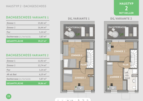 Haustyp 2 - DG - Variante 1 & Variante 2 - 