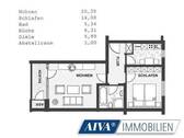 Grundriss-Skizze - Etagenwohnung mit 53,90 m&sup2; in Dresden zur Miete