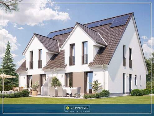 Beispiel Hausansicht - Neubau DHH in ruhiger Sackgassenlage