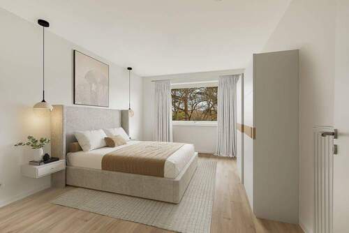 Schlafzimmer mit Blick - 3 Zimmer Etagenwohnung zum Kaufen in Hamburg