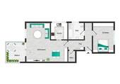 Grundriss Wohnung Augustinum 6 in BWH_editedjpg - 2 Zimmer Etagenwohnung in Bad Windsheim