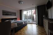 Sicht auf die Terrasse - 1 Zimmer Terrassenwohnung in Mainz