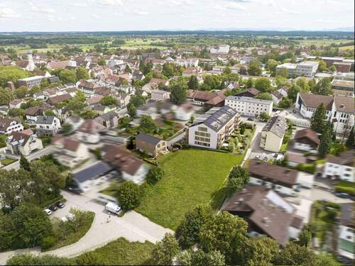 Visualisierung des Neubauprojekts im Luftbild - 